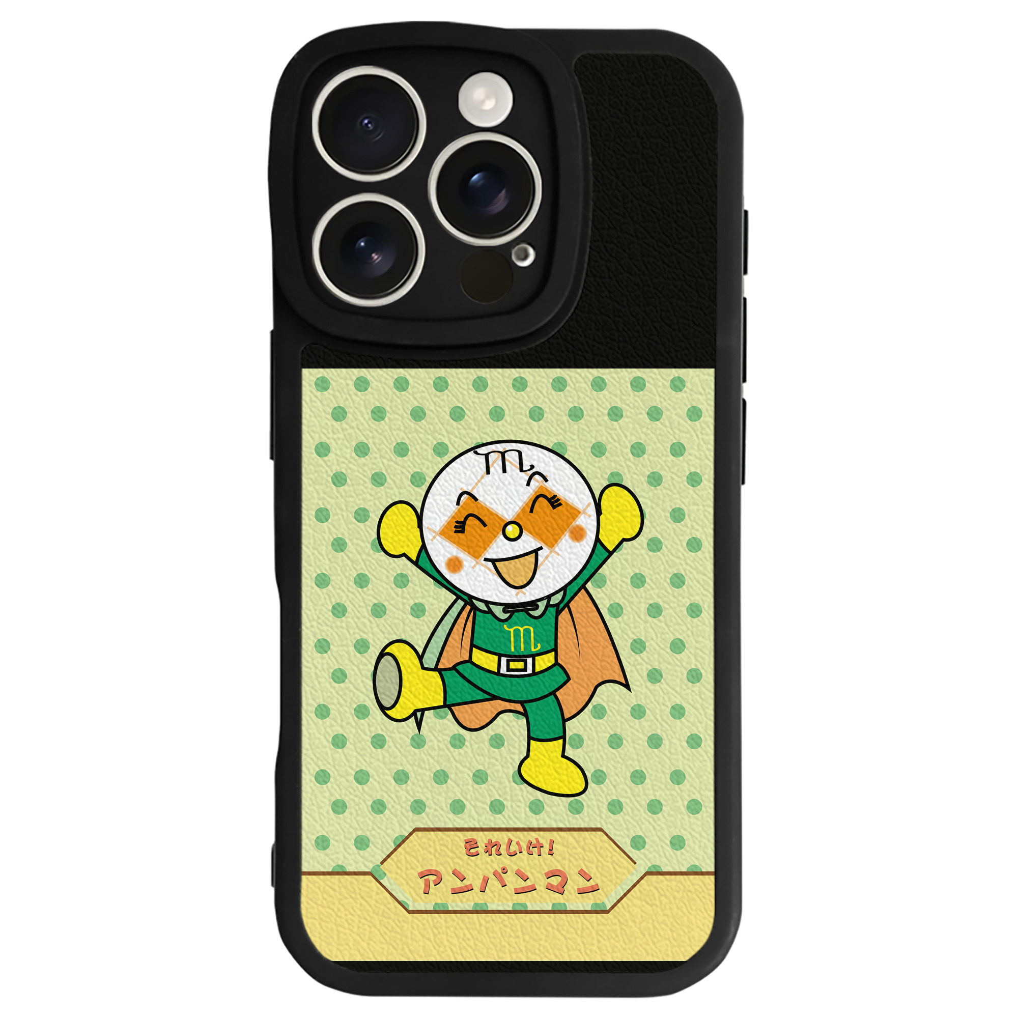 （画像用） アンパンマン Anpanman 【iPhone 16シリーズ対応】シリコンスマホケース（レザー調） 材質：シリコン